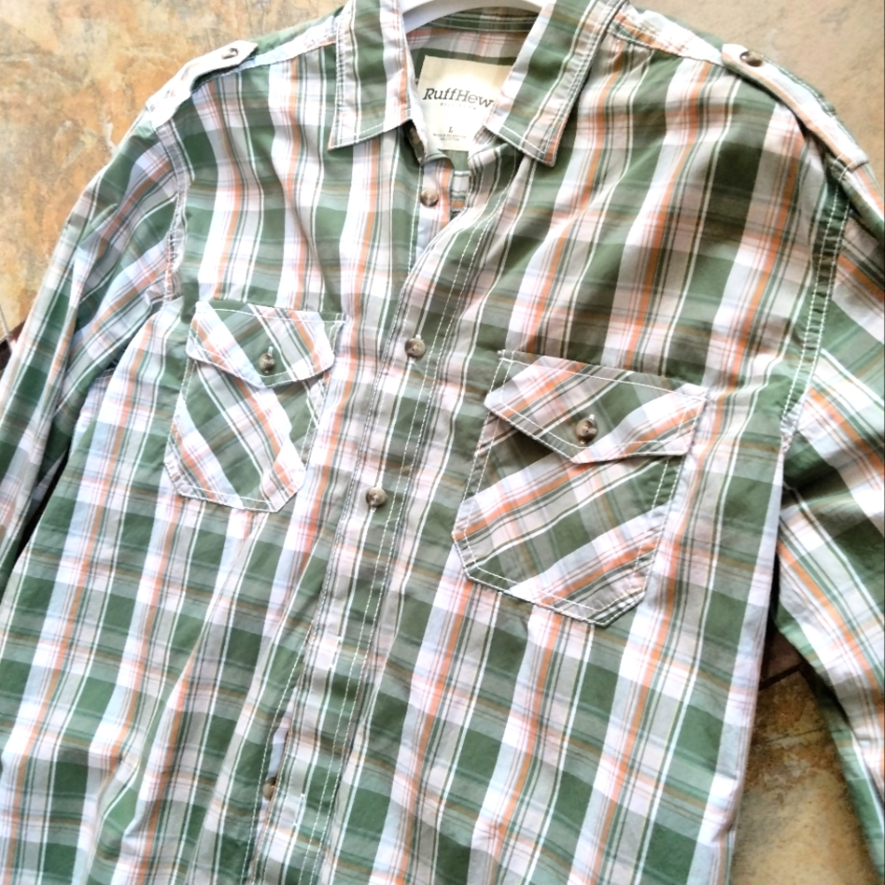 RuffHewn Casual 100% Cotton Button Up